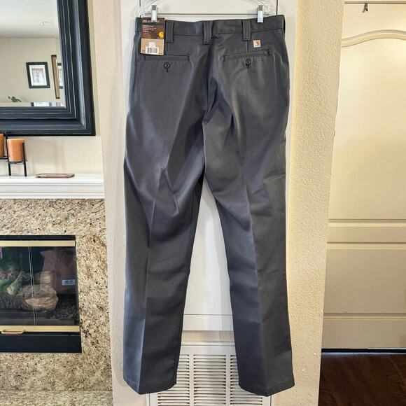 Carhartt Relaxed Fit Twill Work Pant Gray Workwear Pockets Multiple Sizes - Picture 3 of 10